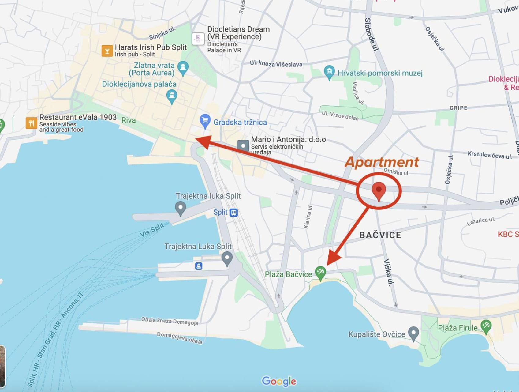 Apartment Central To Beach & Old Town Сплит Екстериор снимка